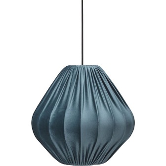 Lampa wisząca abażur Malmo aksamit morski